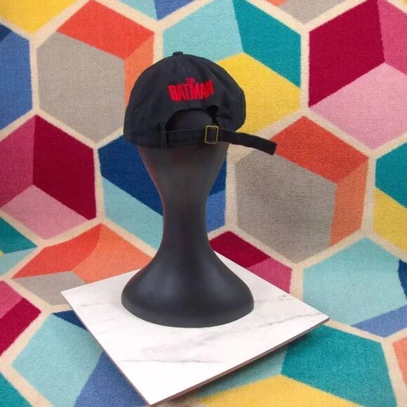 The Batman 2022 Movie Promo Red Bat Logo Hat Cap DC Comics - Picture 6 of 7